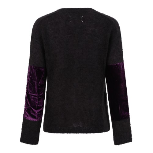 Maison Margiela Black Textured Knit Cardigan. 2
