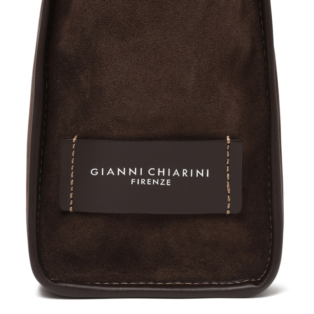 Marcella Dark Brown Suede Shopper Tote Bag.