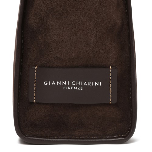 Marcella Dark Brown Suede Shopper Tote Bag.