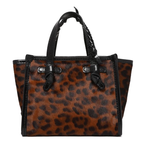 Marcella Leopard Print Leather Tote Bag.