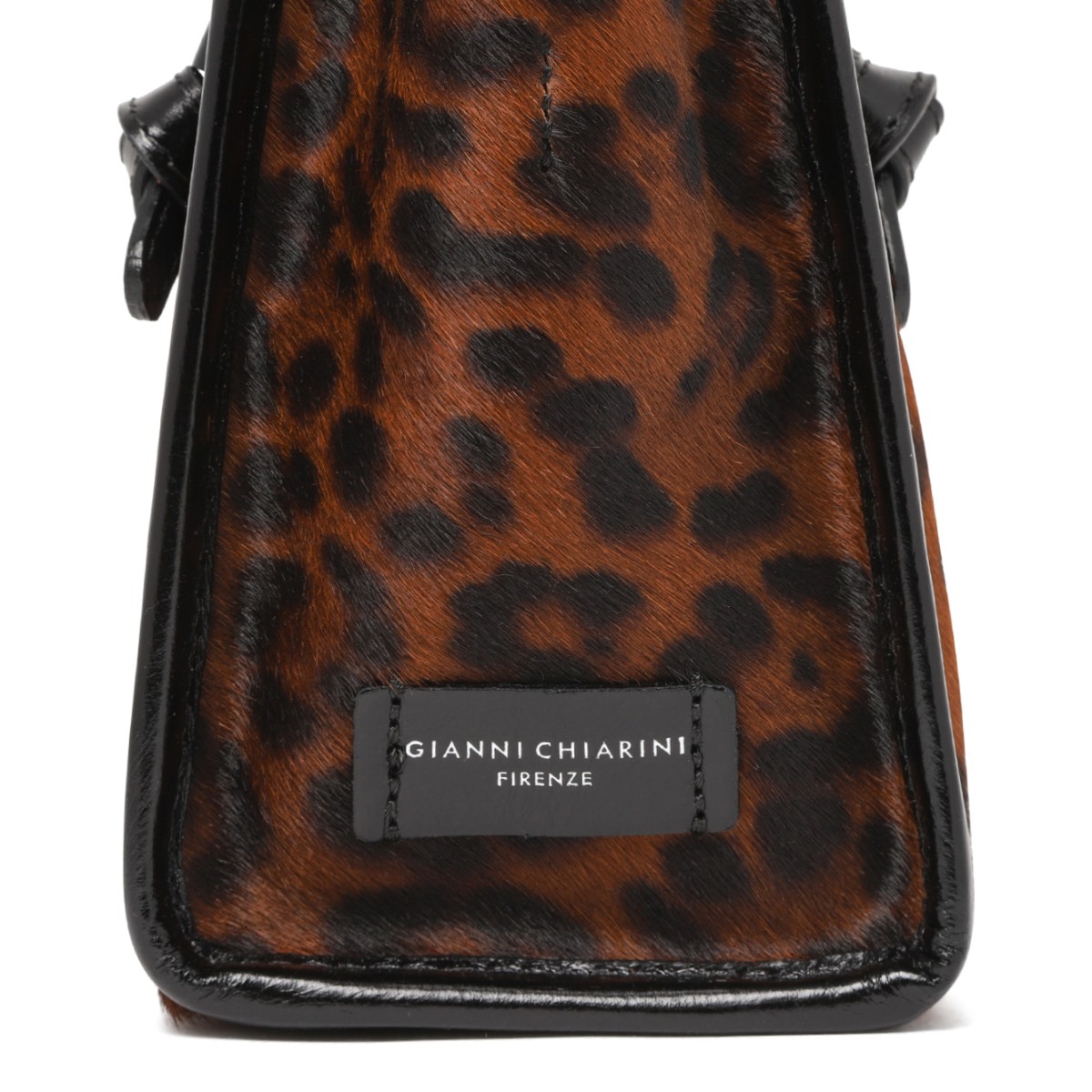 Marcella Leopard Print Leather Tote Bag.