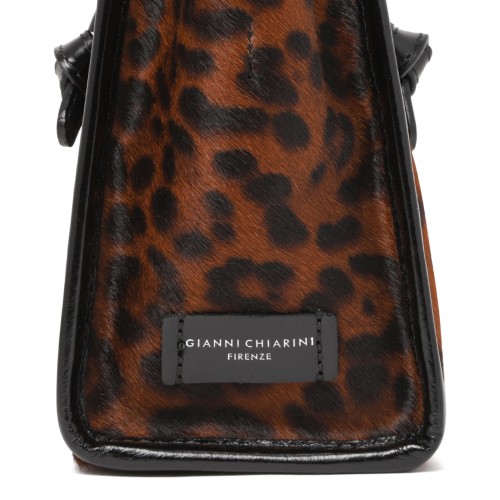 Marcella Leopard Print Leather Tote Bag.