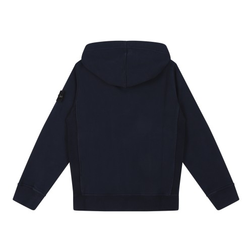 Stone Island Kids Navy Zip-Up Hoodie. 2