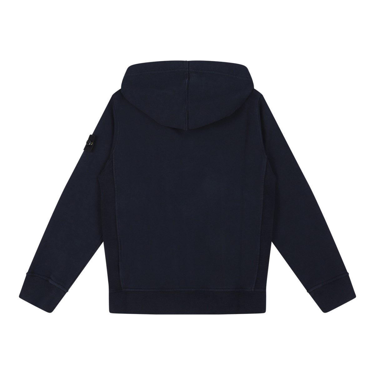 Stone Island Kids Navy Zip-Up Hoodie.