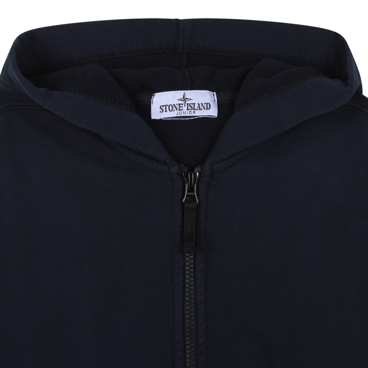 Stone Island Kids Navy Zip-Up Hoodie.