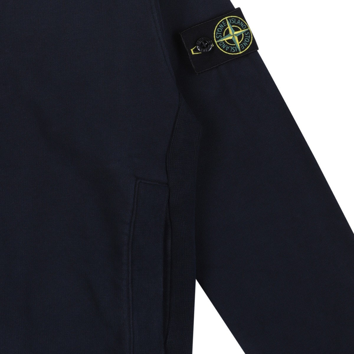Stone Island Kids Navy Zip-Up Hoodie.