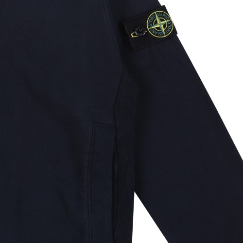 Stone Island Kids Navy Zip-Up Hoodie.