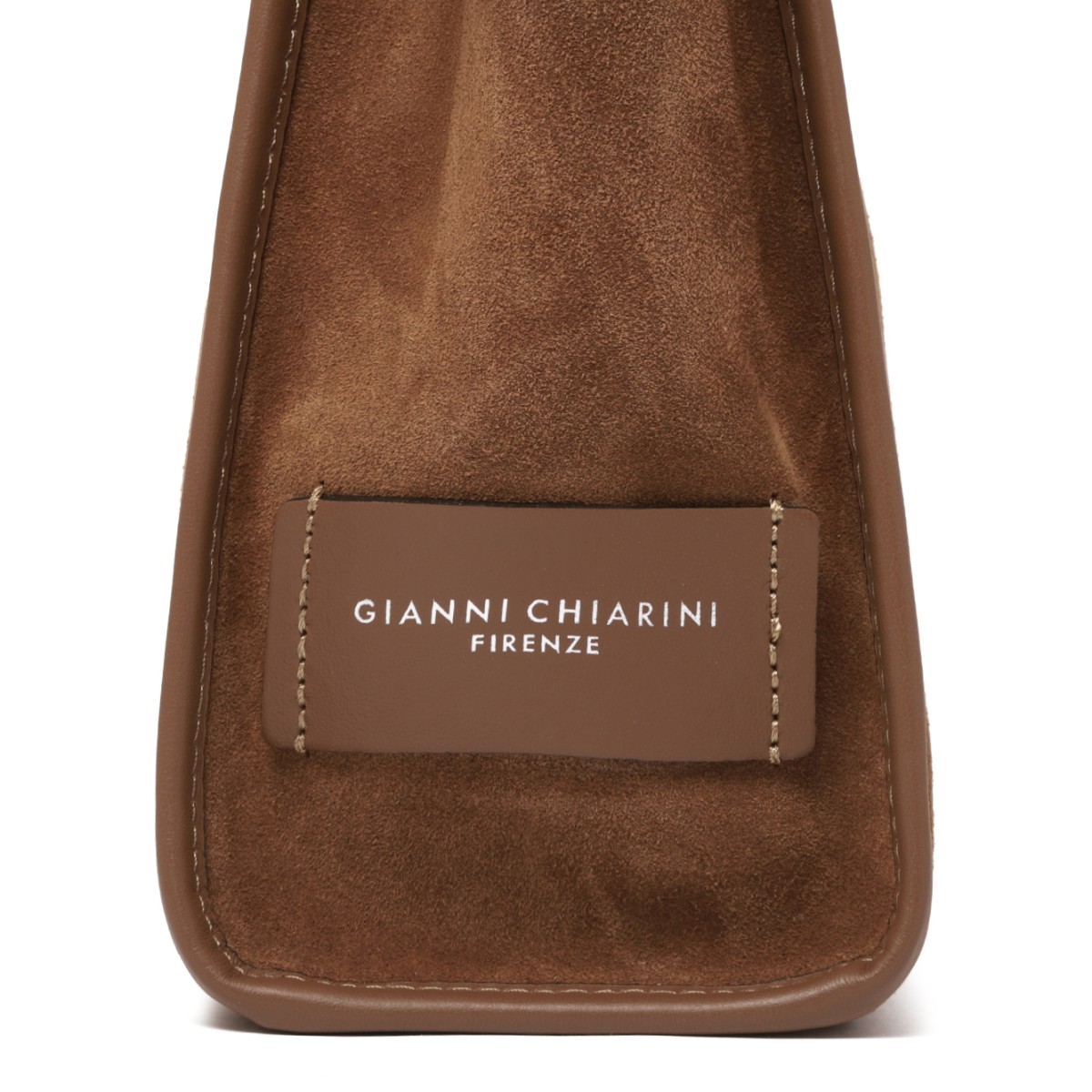 Marcella Cognac Suede Leather Tote Bag.