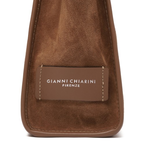 Marcella Cognac Suede Leather Tote Bag.