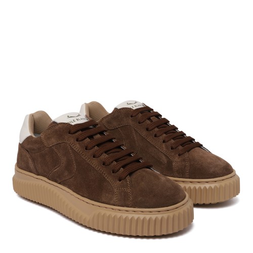 Voile Blanche Brown Suede Platform Sneakers. 2