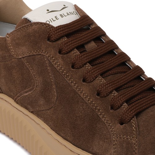Voile Blanche Brown Suede Platform Sneakers.