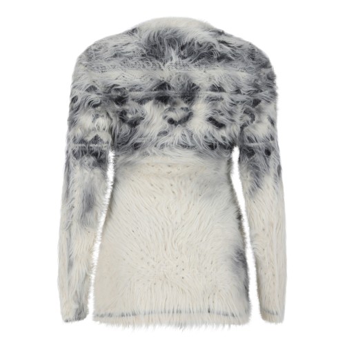 Maison Margiela Faux Fur Crewneck Sweater. 2