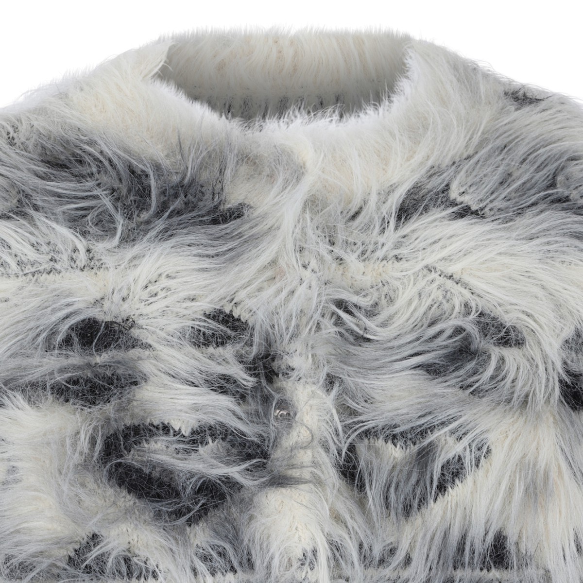 Maison Margiela Faux Fur Crewneck Sweater.