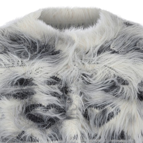 Maison Margiela Faux Fur Crewneck Sweater.