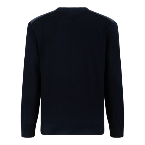 Paul & Shark Navy Crew Neck Wool Sweater.