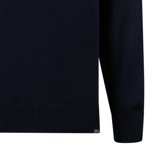 Paul & Shark Navy Crew Neck Wool Sweater.