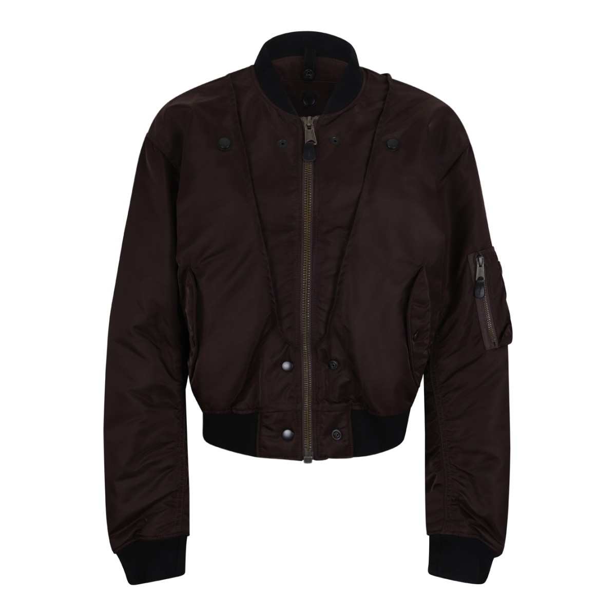Maison Margiela Brown Bomber Jacket.