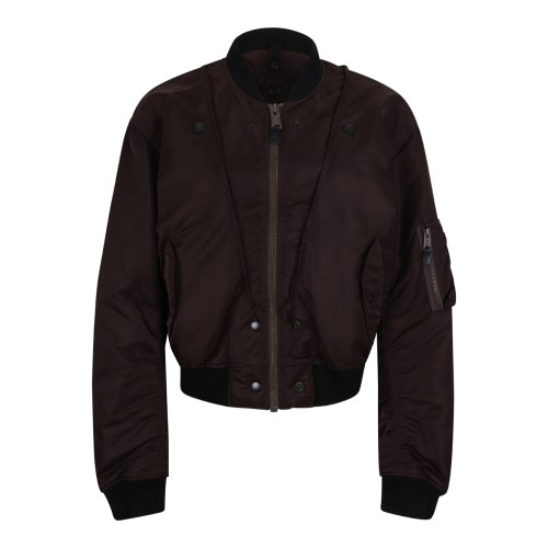 Maison Margiela Brown Bomber Jacket.