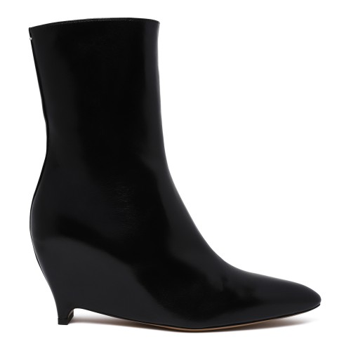Maison Margiela Black Leather Ankle Boots.