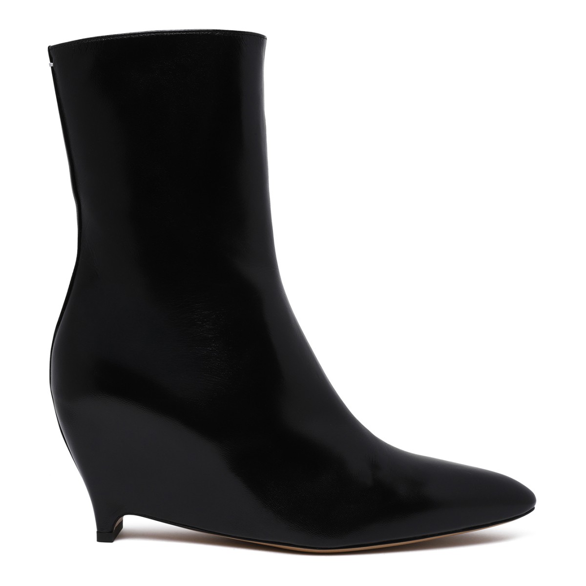 Maison Margiela Black Leather Ankle Boots.