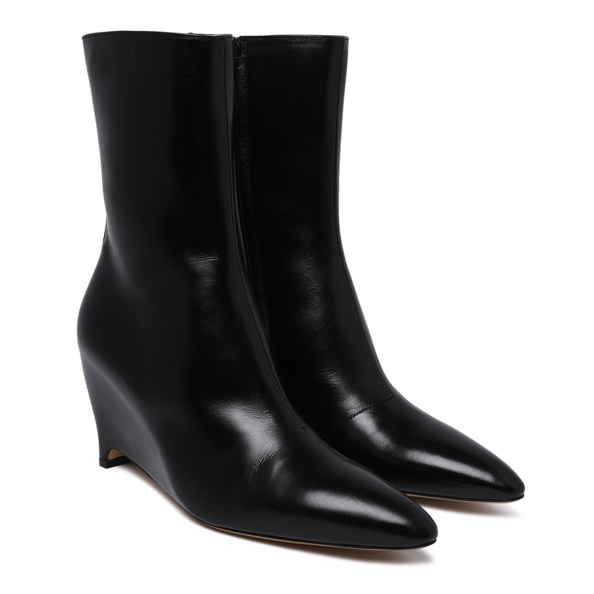 Maison Margiela Black Leather Ankle Boots.