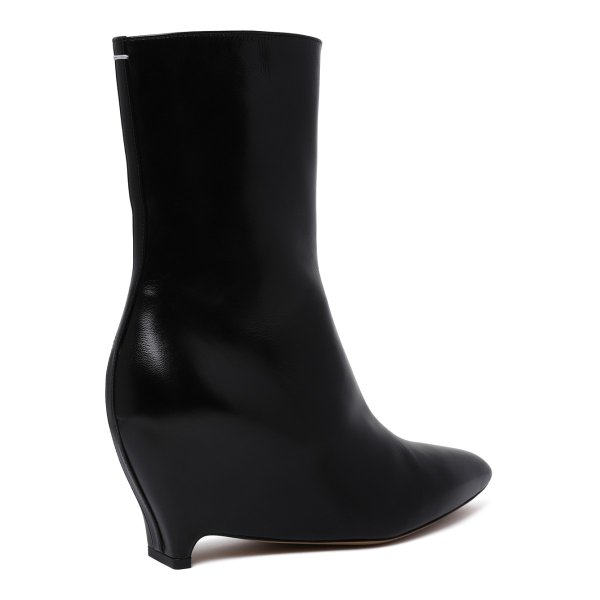 Maison Margiela Black Leather Ankle Boots.