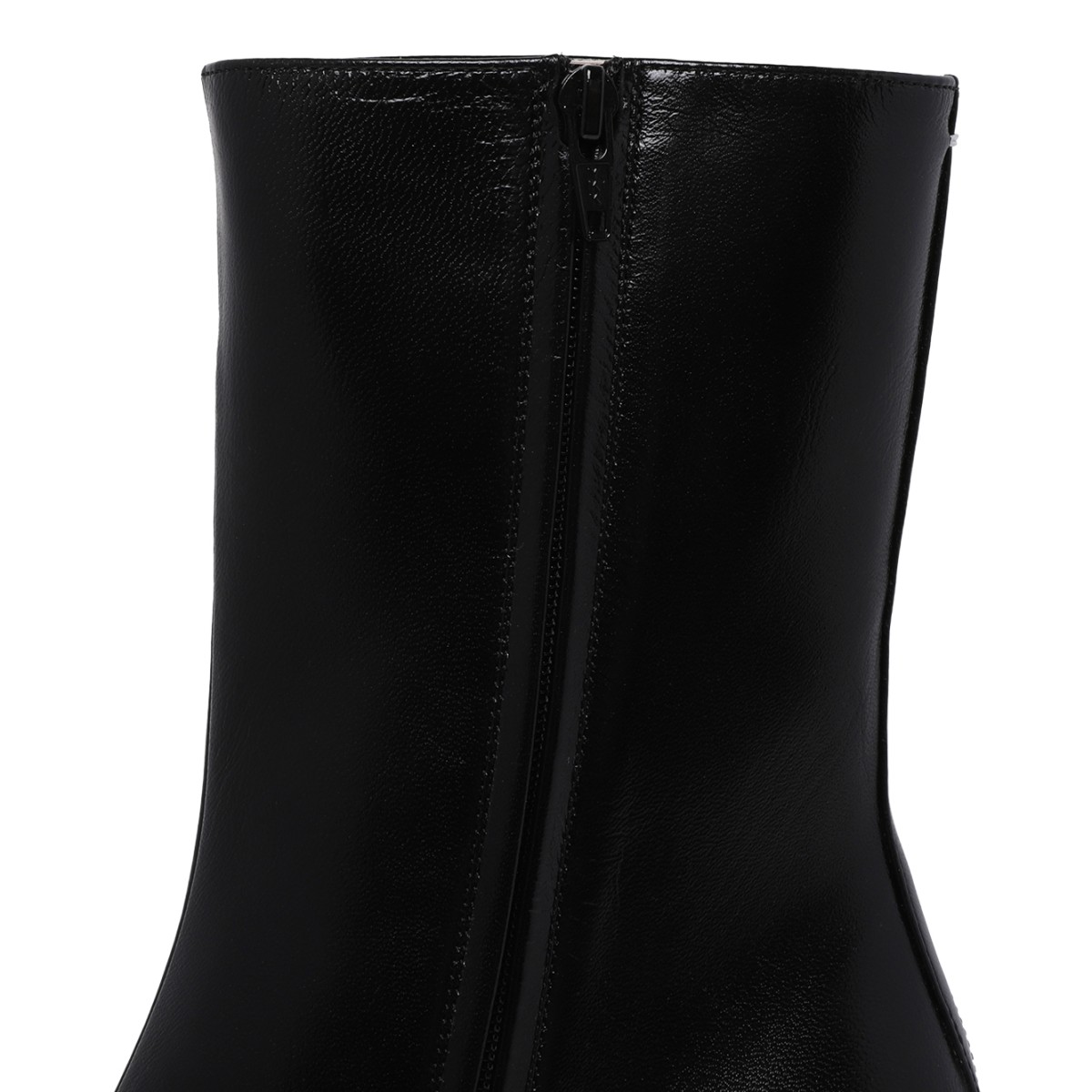 Maison Margiela Black Leather Ankle Boots.
