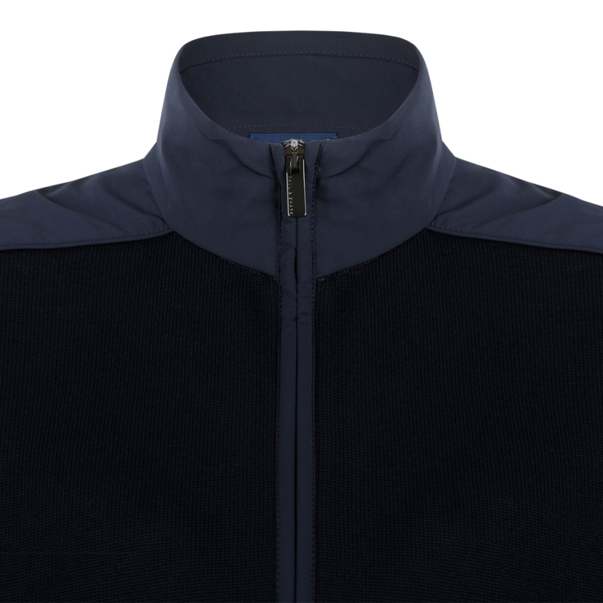Paul & Shark Navy Zip-Up Wool Cardigan.