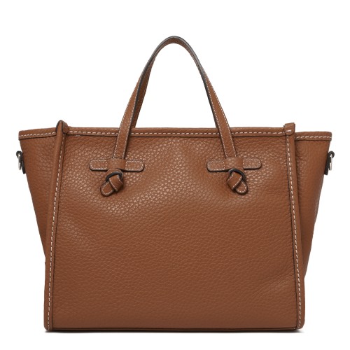 Marcella Cognac Textured Leather Tote Bag.