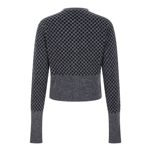 Vivienne Westwood Grey Jacquard Orb Cardigan. 2