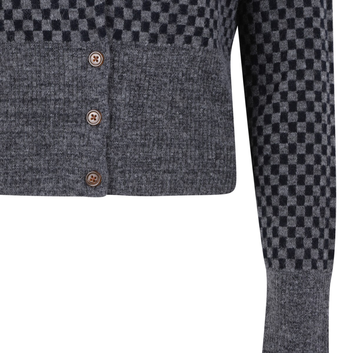 Vivienne Westwood Grey Jacquard Orb Cardigan.