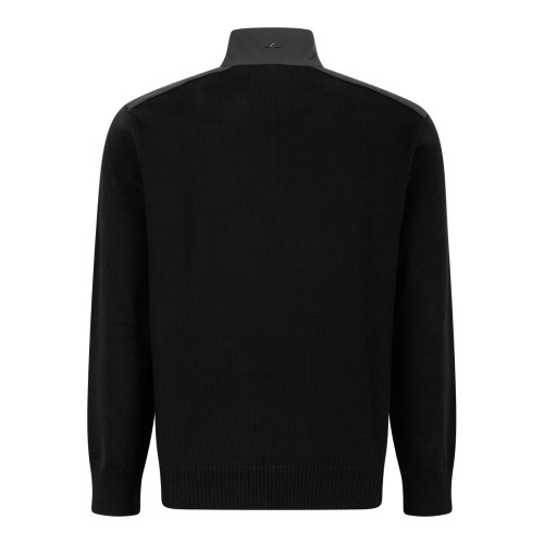 Paul & Shark Black Half-Zip Wool Sweater.