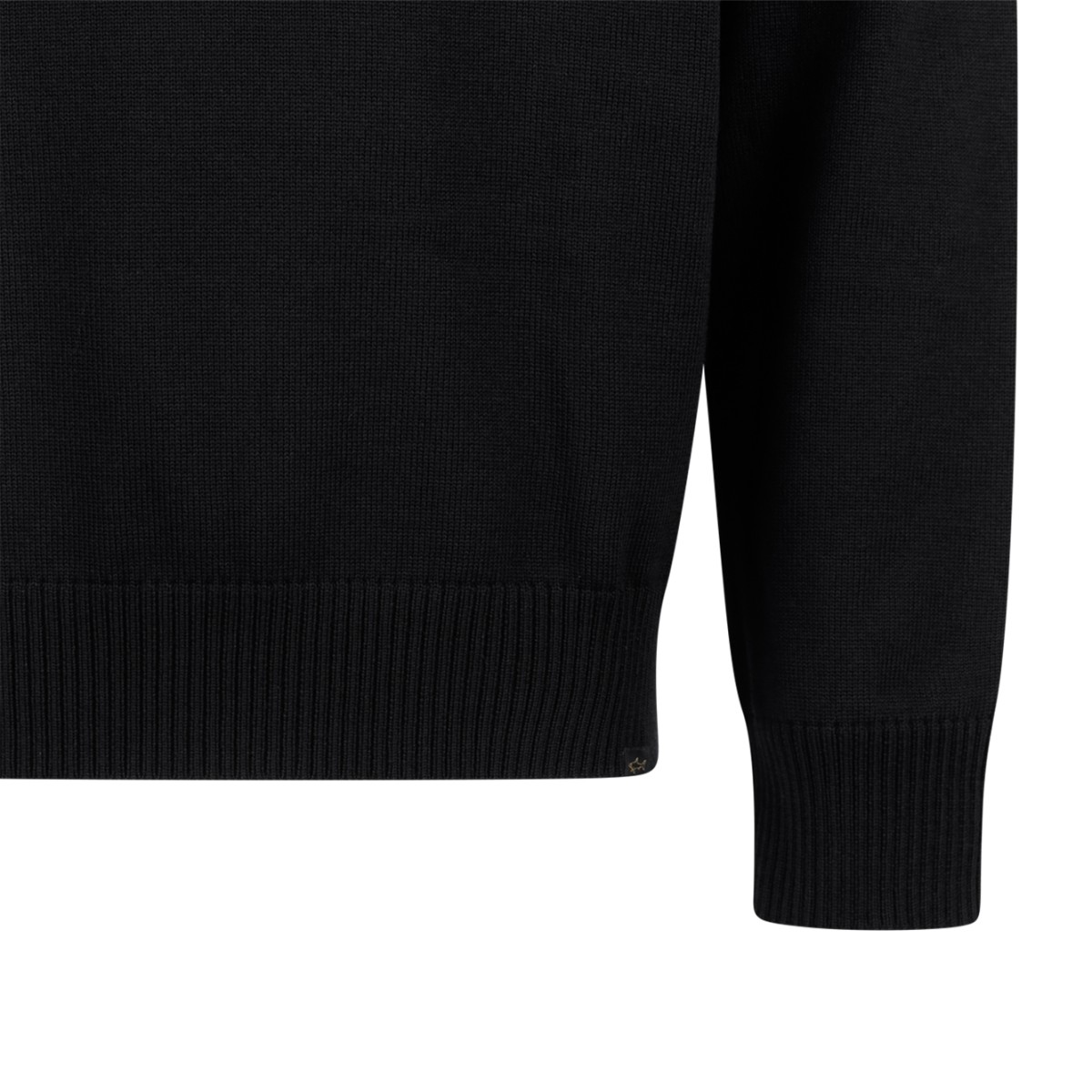 Paul & Shark Black Half-Zip Wool Sweater.