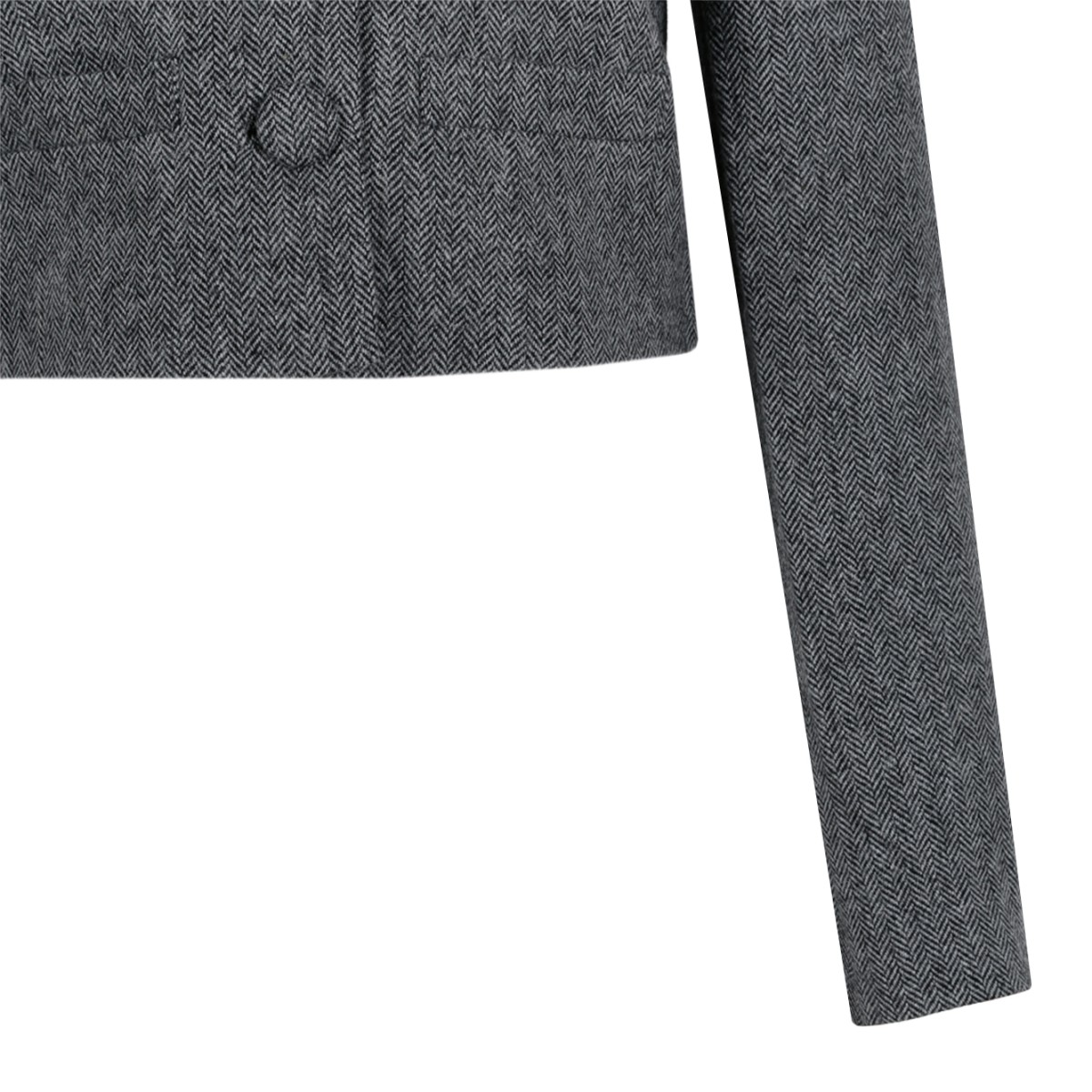 Self-Portrait Grey Cropped Tailored Jacket.