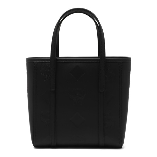 Black Leather Mini Tote Bag 2