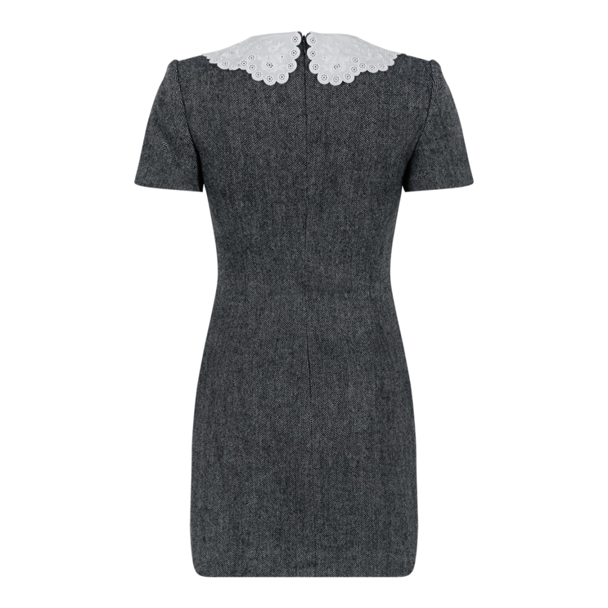 Self-Portrait Grey Boucl Mini Dress.