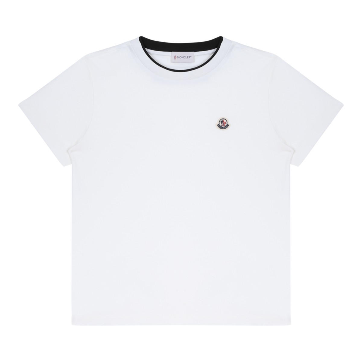 Moncler White Logo T-Shirt.