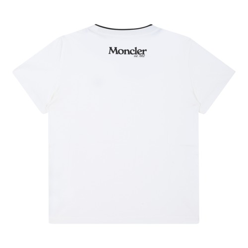 Moncler White Logo T-Shirt. 2