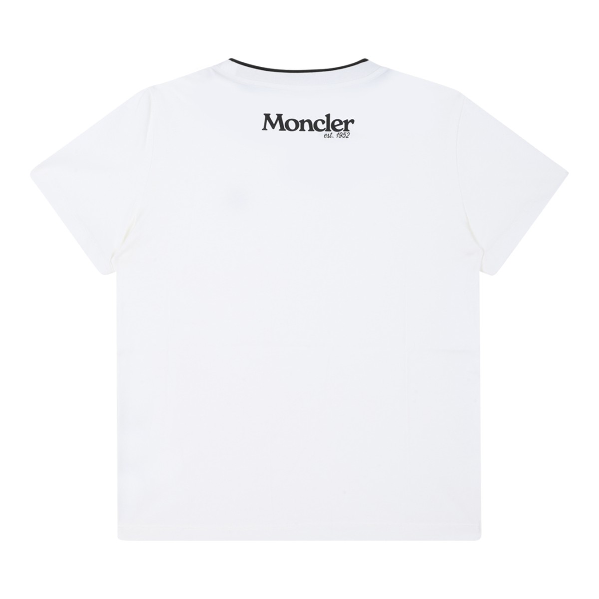 Moncler White Logo T-Shirt.