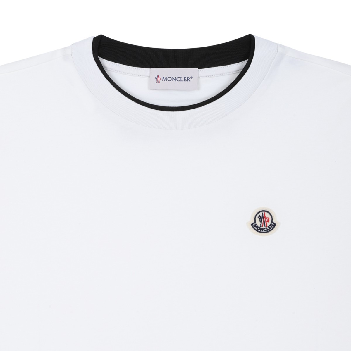 Moncler White Logo T-Shirt.