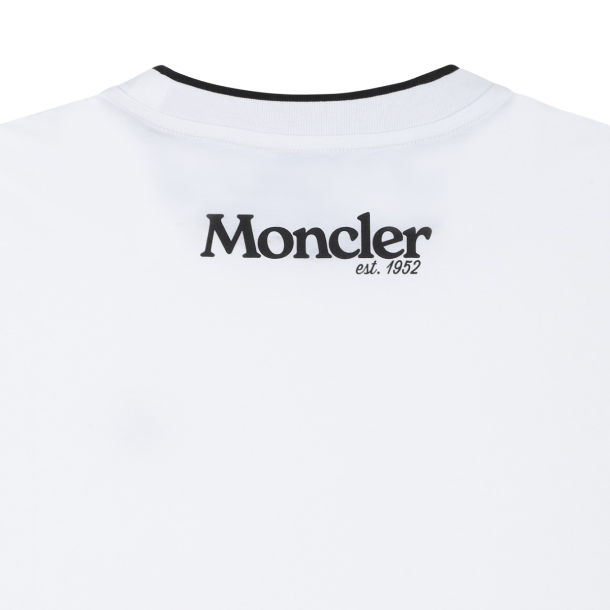 Moncler White Logo T-Shirt.