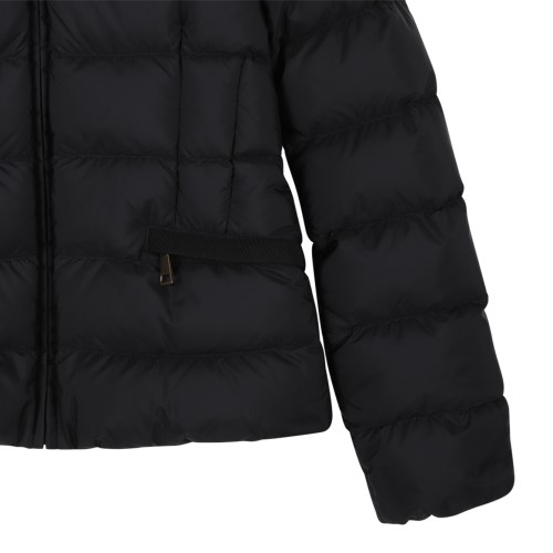 Moncler Black Hooded Down Jacket.
