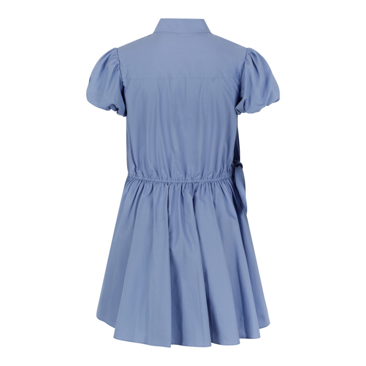 Self-Portrait Light Blue Mini Dress with Floral Detail.