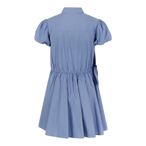 Self-Portrait Light Blue Mini Dress with Floral Detail.