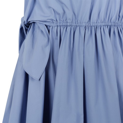 Self-Portrait Light Blue Mini Dress with Floral Detail.