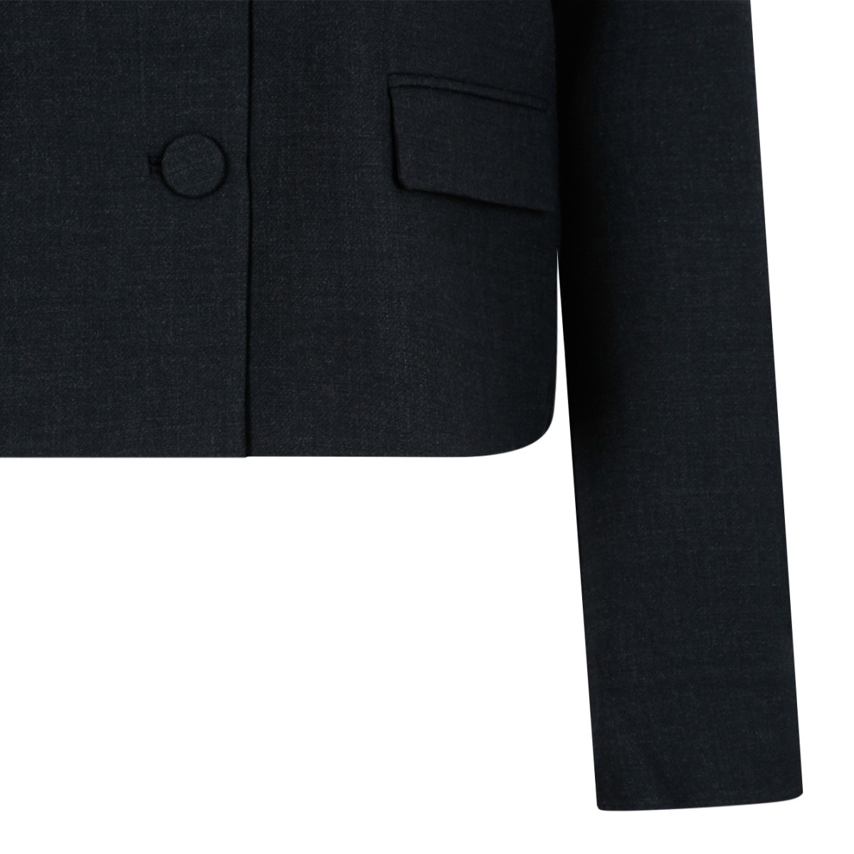 Self-Portrait Black Tailored Jacket with Lace Collar.