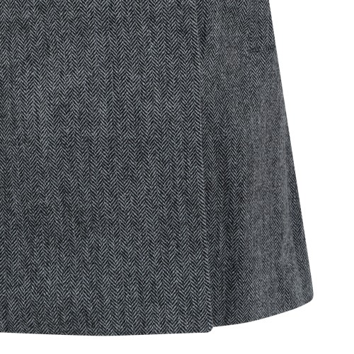 Self-Portrait Grey Tailored Mini Dress with Contrast Collar.
