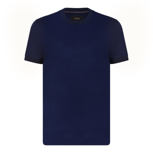 Boss Navy Cotton T-Shirt.