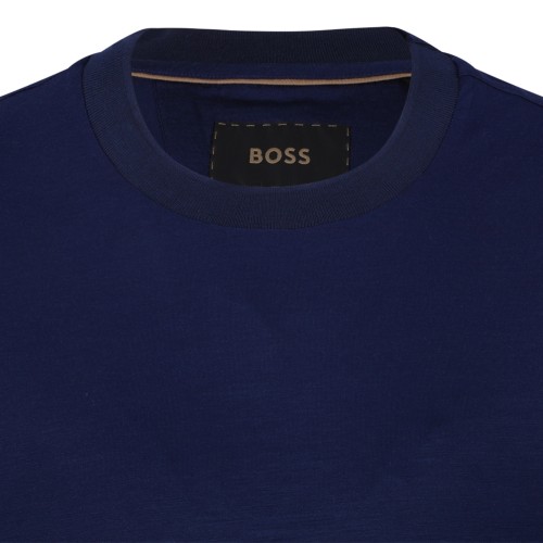Boss Navy Cotton T-Shirt.