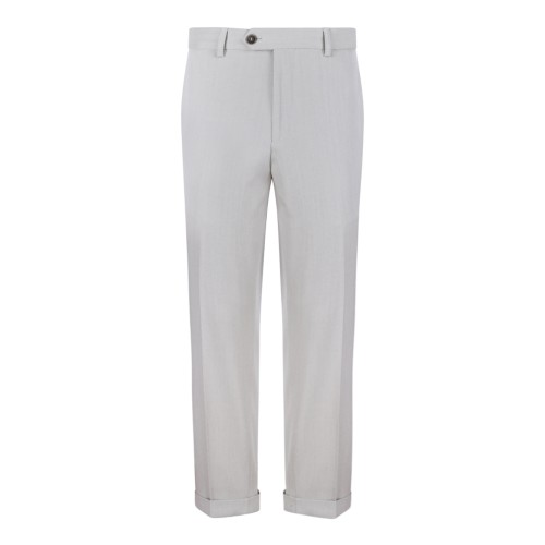 Boss Light Grey Tailored Trousers.